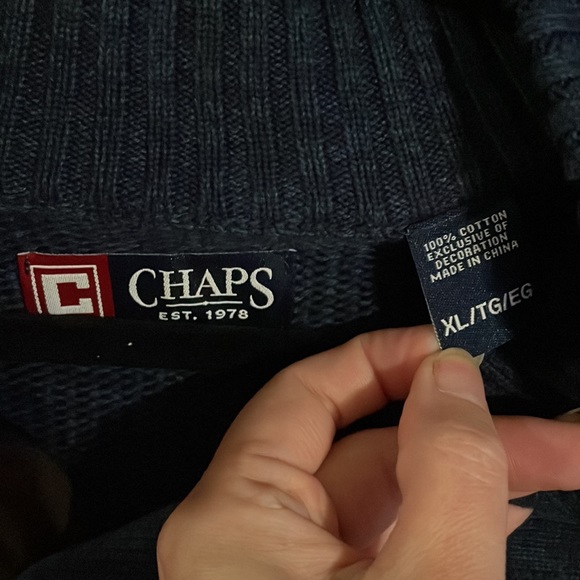 🍁Chaps 100% Cotton Pull Over Casual Knit Sweater - Picture 7 of 12